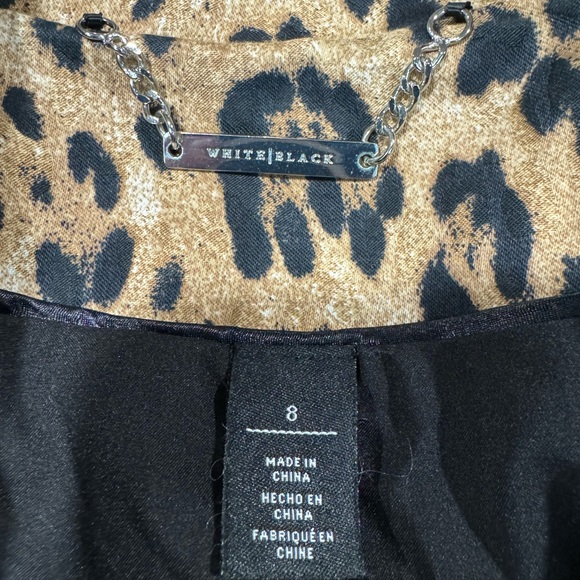 White House Black Market Leopard Print Swing Jacket, Size 8 - Picture 3 of 5